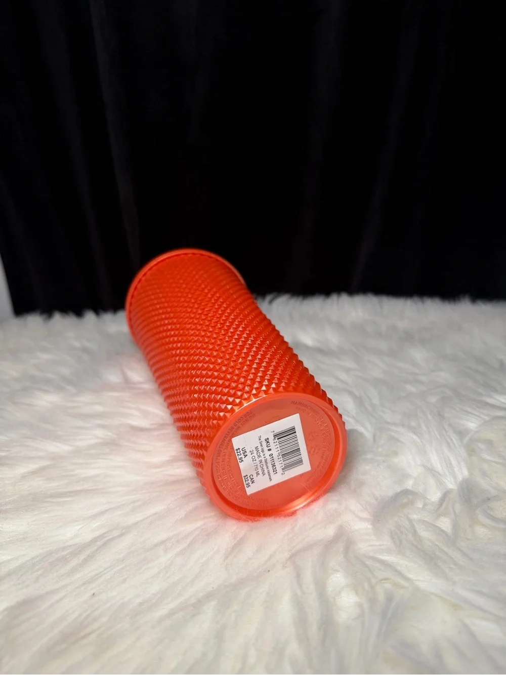 Starbucks 2022 Halloween Orange Studded Cold Cup Tumbler with Straw